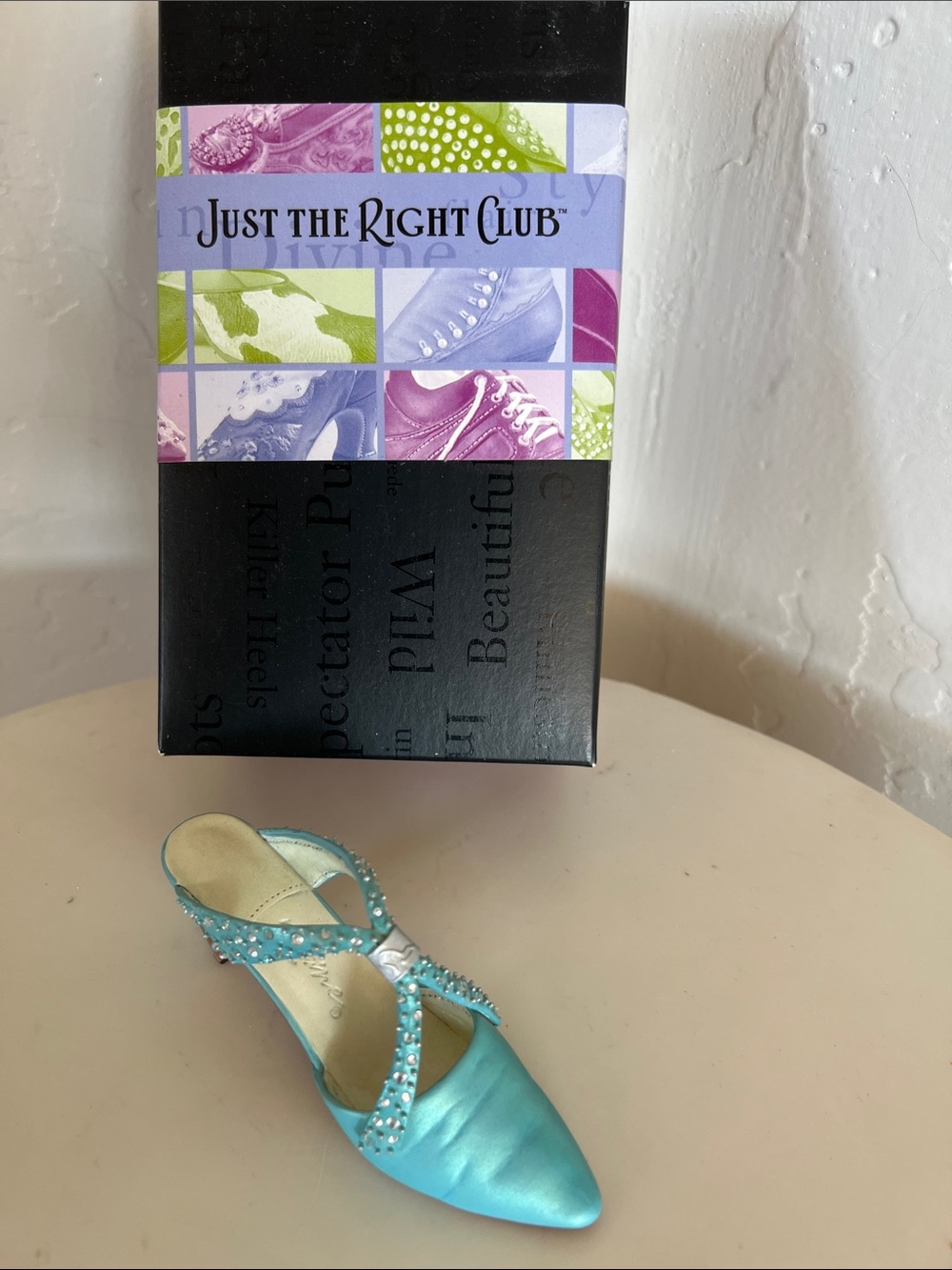 “Just the Right Shoe” - Society Slide collector miniature shoe.